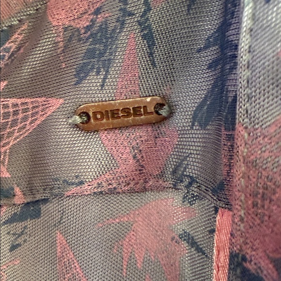 DEISEL Floral Slip Dress with Pink Ribbon Trim - Picture 2 of 5